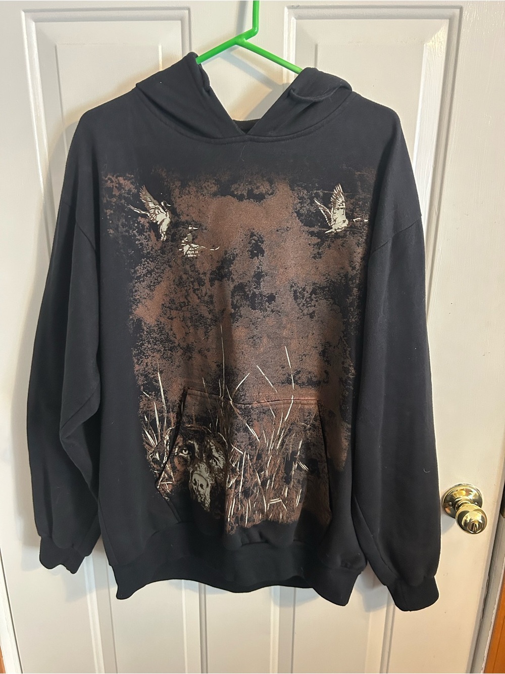 Buckhorn River XL Black & Brown Labrador Graphic Hoodie Sweatshirt